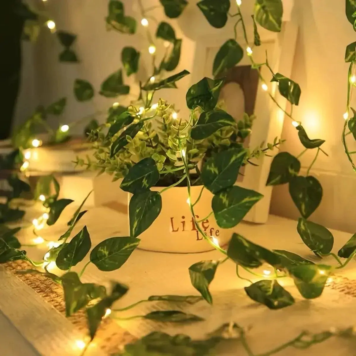 Green Leaf Lamp String