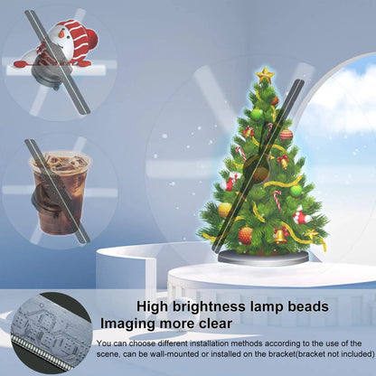 Hologram 3d Ventilator Projector Advertising Display Luces Led light Sign Holographic Player Support Images Video Draw Audiences