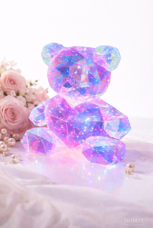 HOM3Y™ Crystal LED Bear – Colorful Light Edition